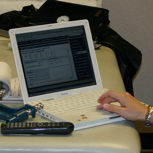 Therapist using original software