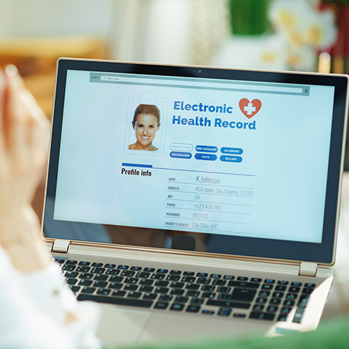 Laptop with Electronic Health Record