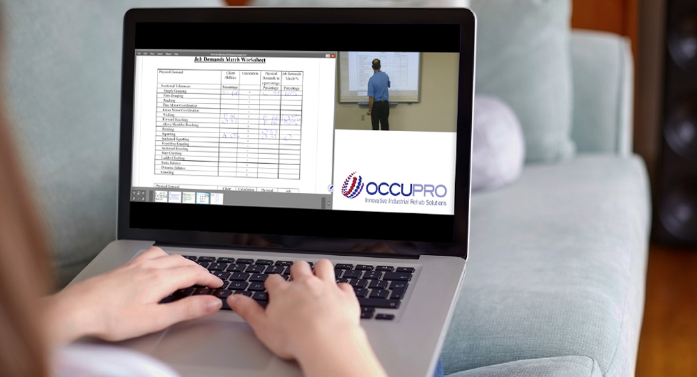 Attendee taking a Live Webcast course on their home laptop