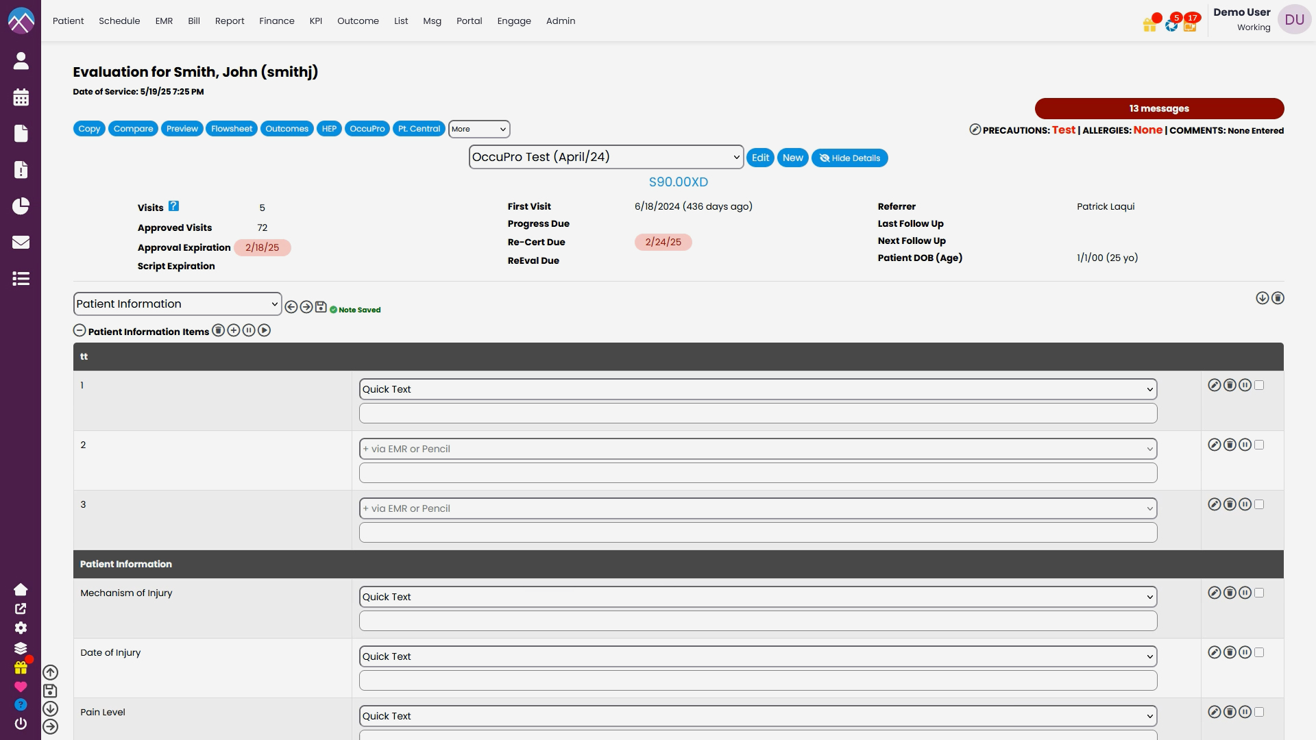 Empower EMR screenshot