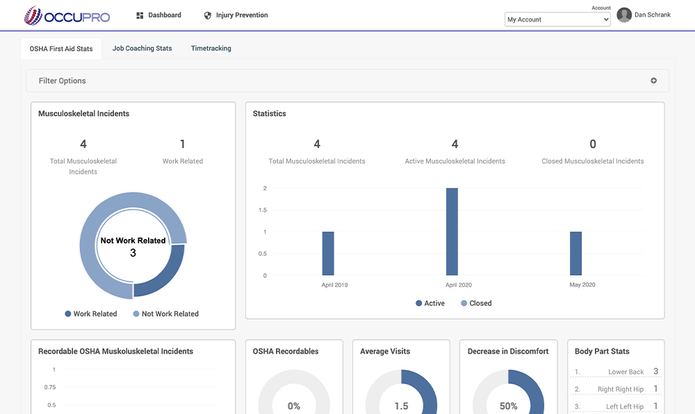 Reporting screenshot