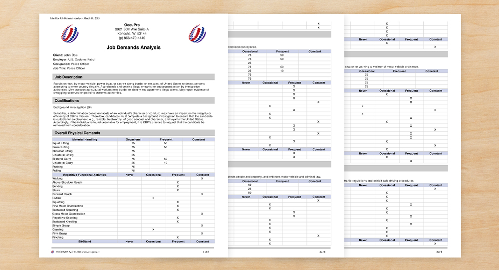 Job Demand Analysis sitting on a desk